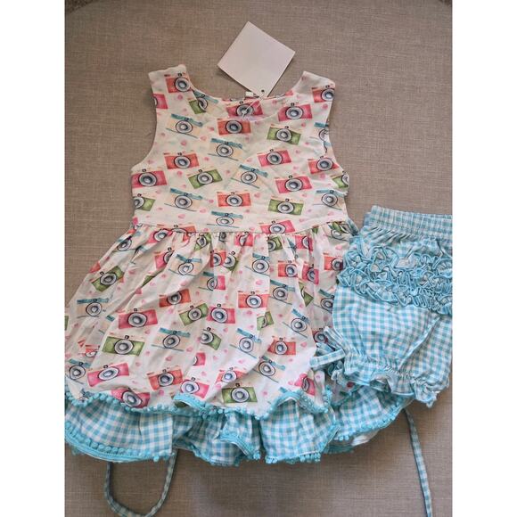 Girl August Camera Print Dress - Picture 3 of 5